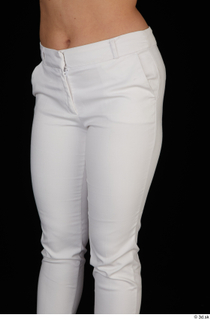 Serina Gomez casual dressed thigh white trousers 0002.jpg